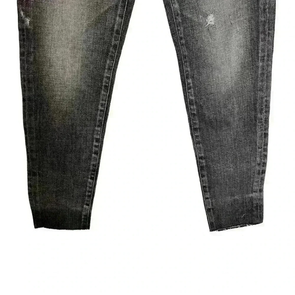 MOUSSY VINTAGE Gray MV Cadet Skinny Distressed Jeans Made in Japan  Size 24 - Picture 4 of 10